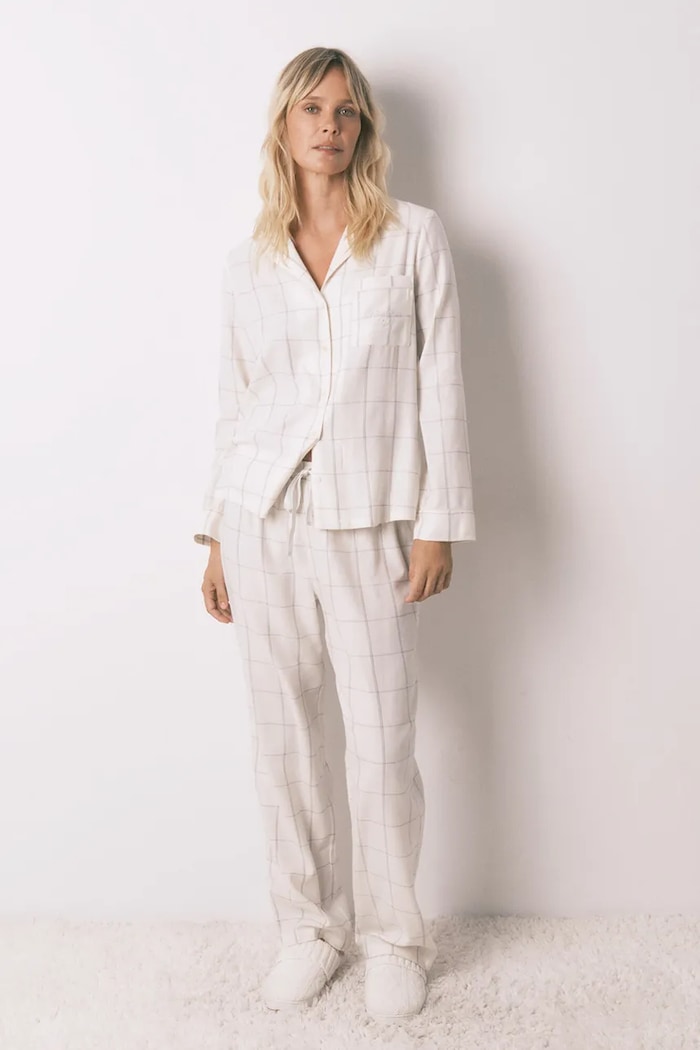 Pyžamo women'secret látka béžová 3792061