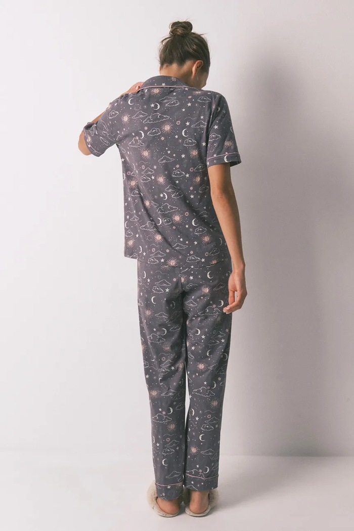 Σετ βαμβακερές πιτζάμες women'secret 3792069 γκρί SS26