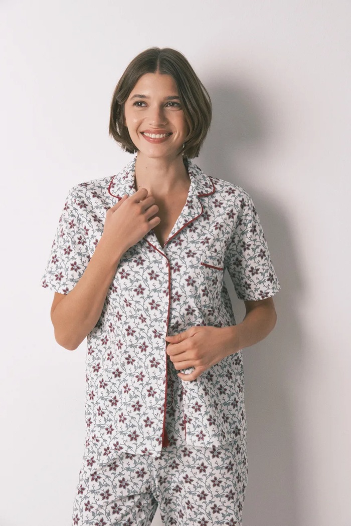 Odzież women'secret komplet piżamowy bawełniany 3792070 beżowy