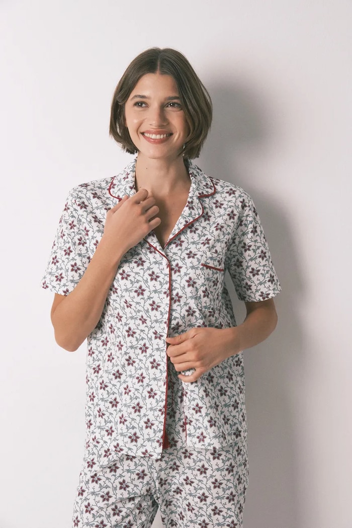 Odzież women'secret komplet piżamowy bawełniany 3792070 beżowy