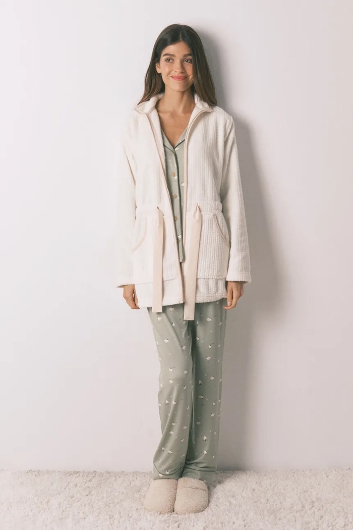 Oblečenie Pyžamová mikina women'secret 4352439 béžová