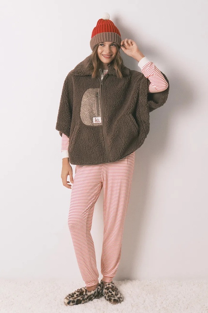 Ruházat women'secret hálóköpeny SNOOPY 4412226 barna