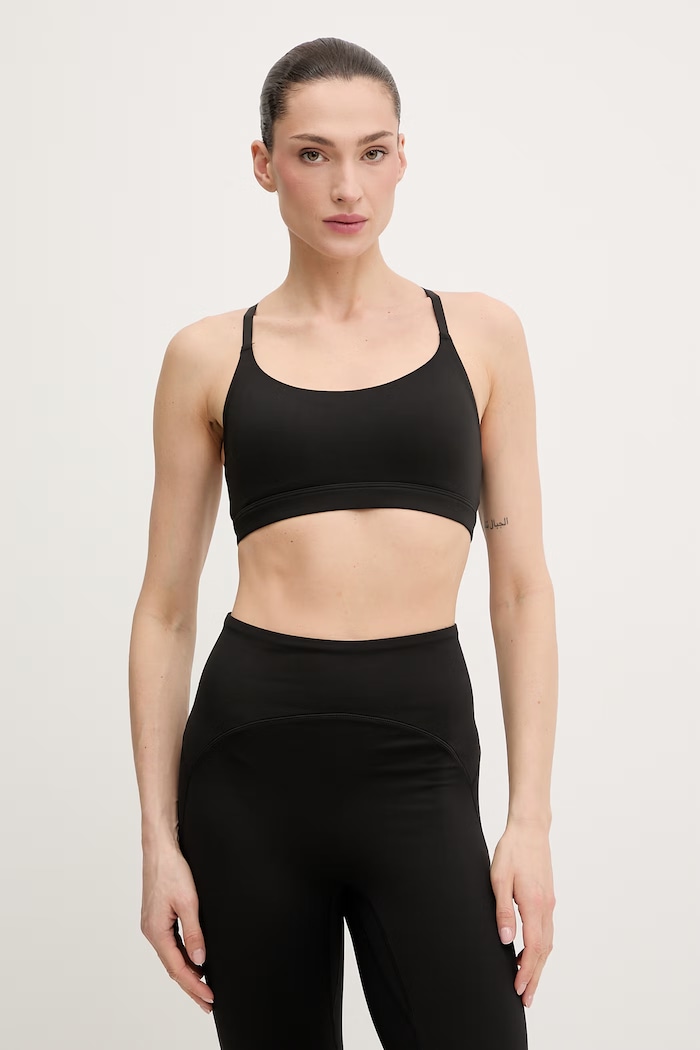 Podprsenka na jogu adidas Performance All me bez kostíc čierna JL5480