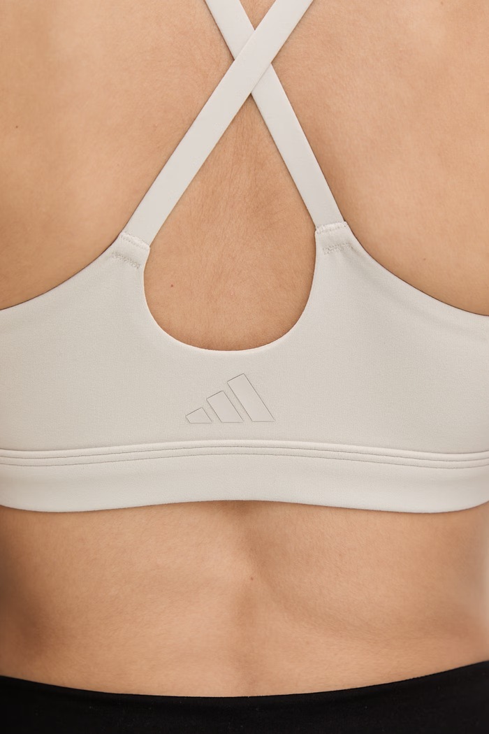 adidas Performance biustonosz do jogi All me JL5481 beżowy