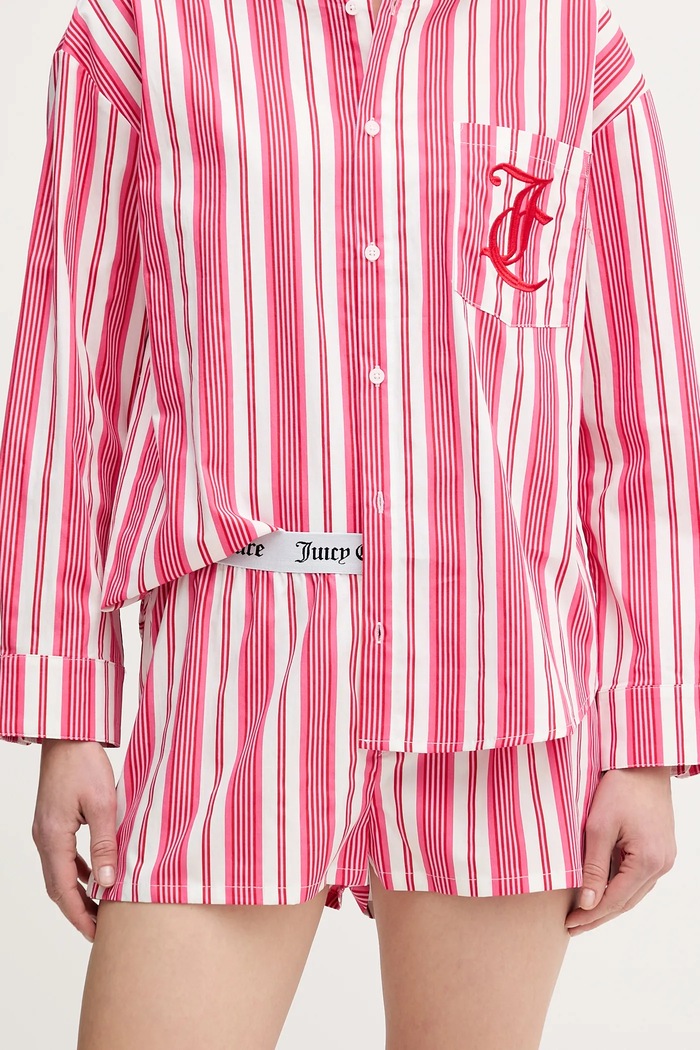 Kratka pidžama Juicy Couture pamuk roza JCYBX126855