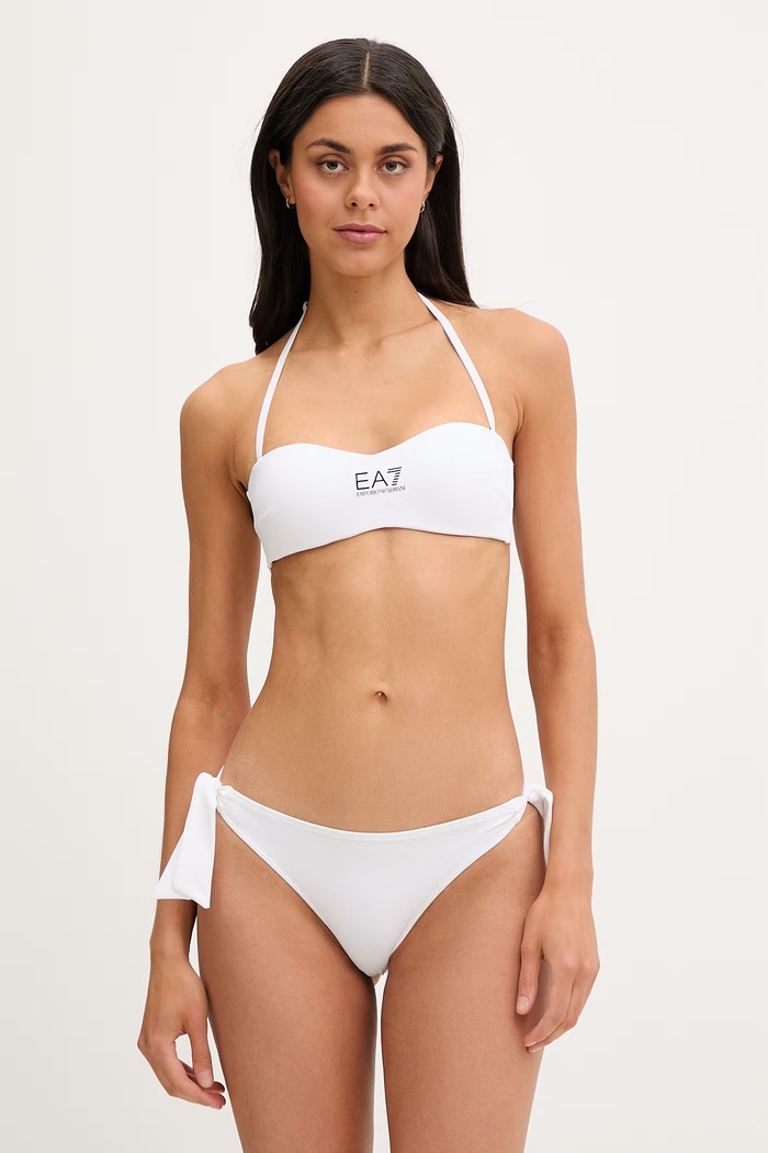 EA7 Emporio Armani dwuczęściowy strój kąpielowy komplet biały AF20663.7W000319