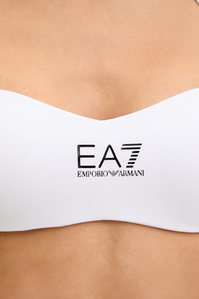 EA7 Emporio Armani dwuczęściowy strój kąpielowy biały AF20663.7W000319