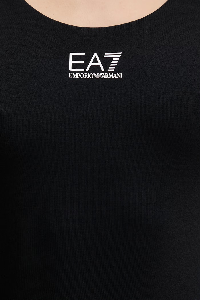 EA7 Emporio Armani jednoczęściowy strój kąpielowy czarny AF20663.7W000321