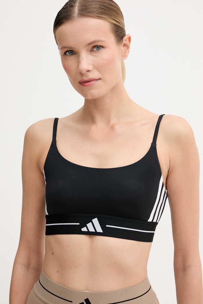 adidas Performance sutien sport The Hyperglam negru KB3683