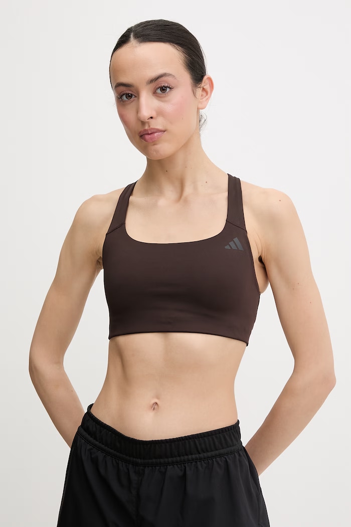 adidas Performance biustonosz sportowy Optime brązowy KD6683