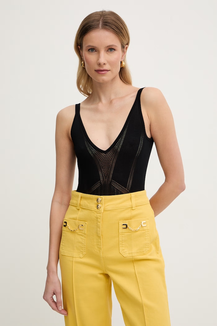 Elisabetta Franchi Γυναικεία με βισκόζη μαύρο BK80W61E2