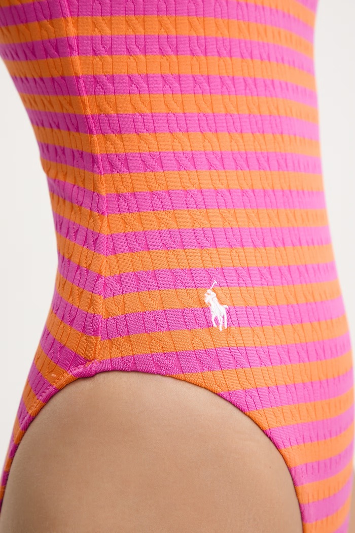 Polo Ralph Lauren jednoczęściowy strój kąpielowy pomarańczowy 21605414