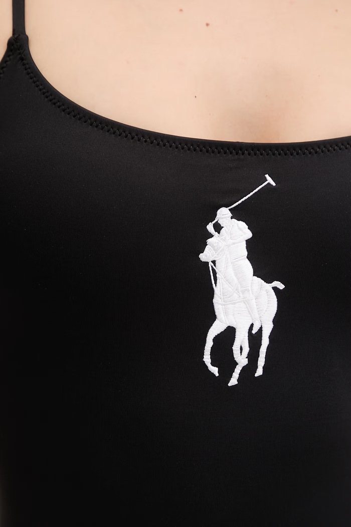 Dámske jednodielne plavky Polo Ralph Lauren čierna 21654304