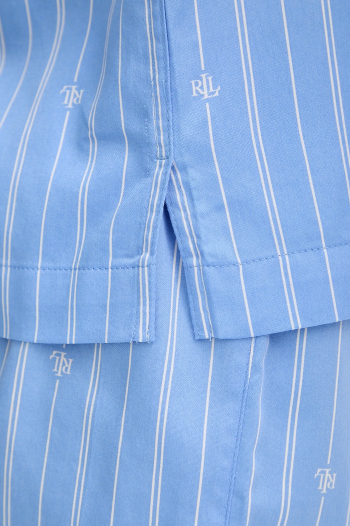 Lauren Ralph Lauren dvojdielne pyžamo dámske bavlnené ILN12490 modrá