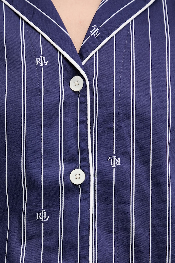 Lauren Ralph Lauren dvojdielne pyžamo dámske bavlnené ILN12490 tmavomodrá