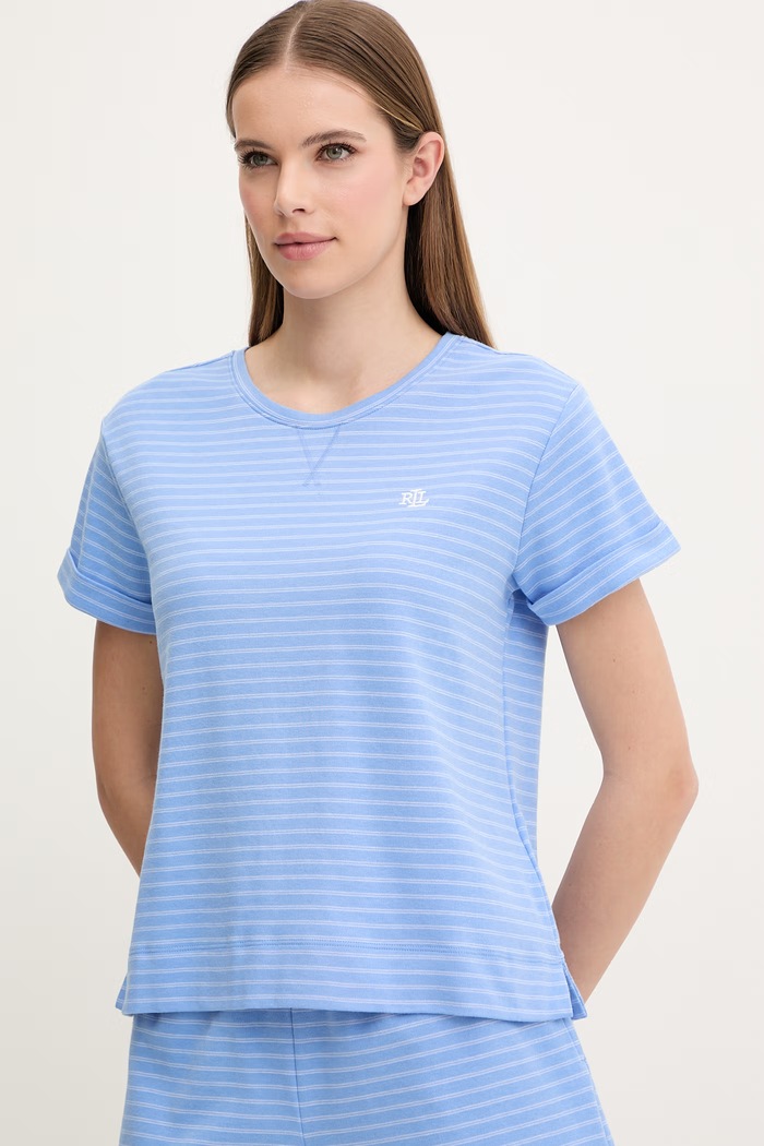 Pyžamo Lauren Ralph Lauren ILN12492 modrá SS26