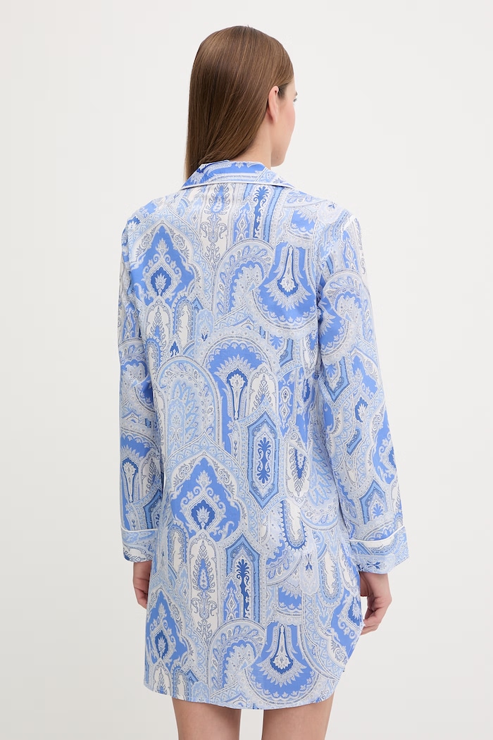Nočná košeľa Lauren Ralph Lauren ILN32489 modrá SS26