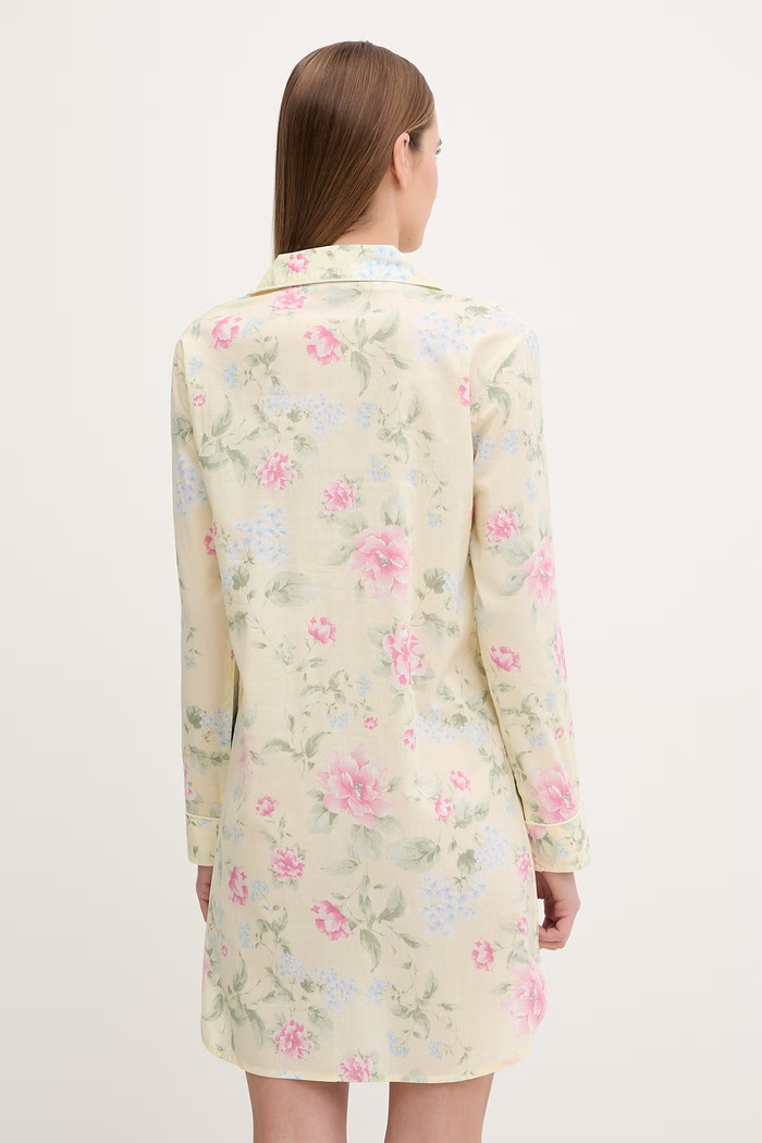 Nočná košeľa Lauren Ralph Lauren ILN32493 žltá SS26