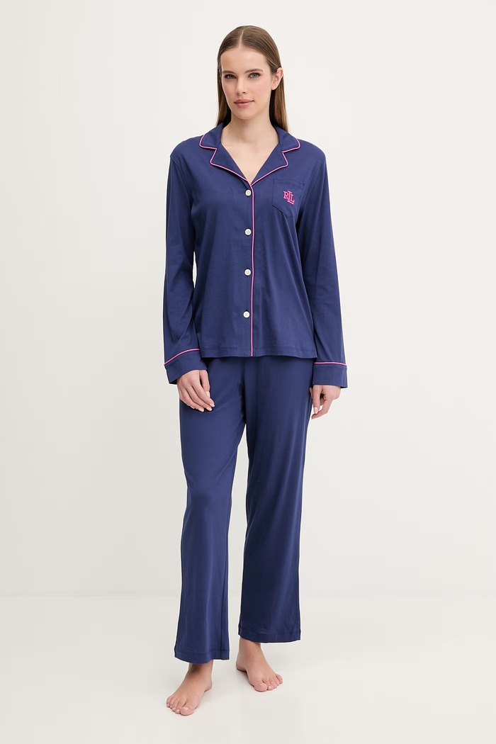 Lauren Ralph Lauren pijama set bleumarin ILN92504