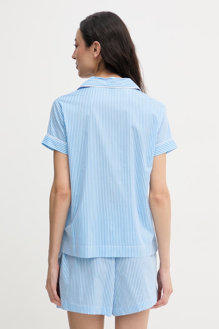 Lauren Ralph Lauren piżama dwuczęściowa damska z bawełny ILN12506 niebieski SS26