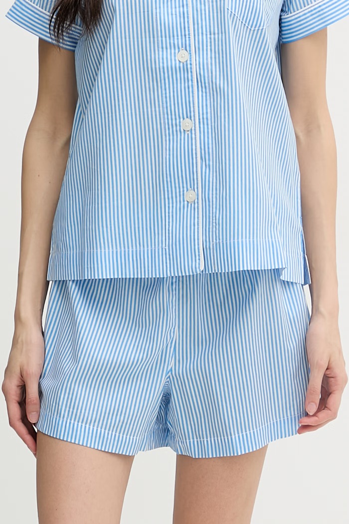 Odzież Lauren Ralph Lauren piżama dwuczęściowa damska z bawełny ILN12506 niebieski