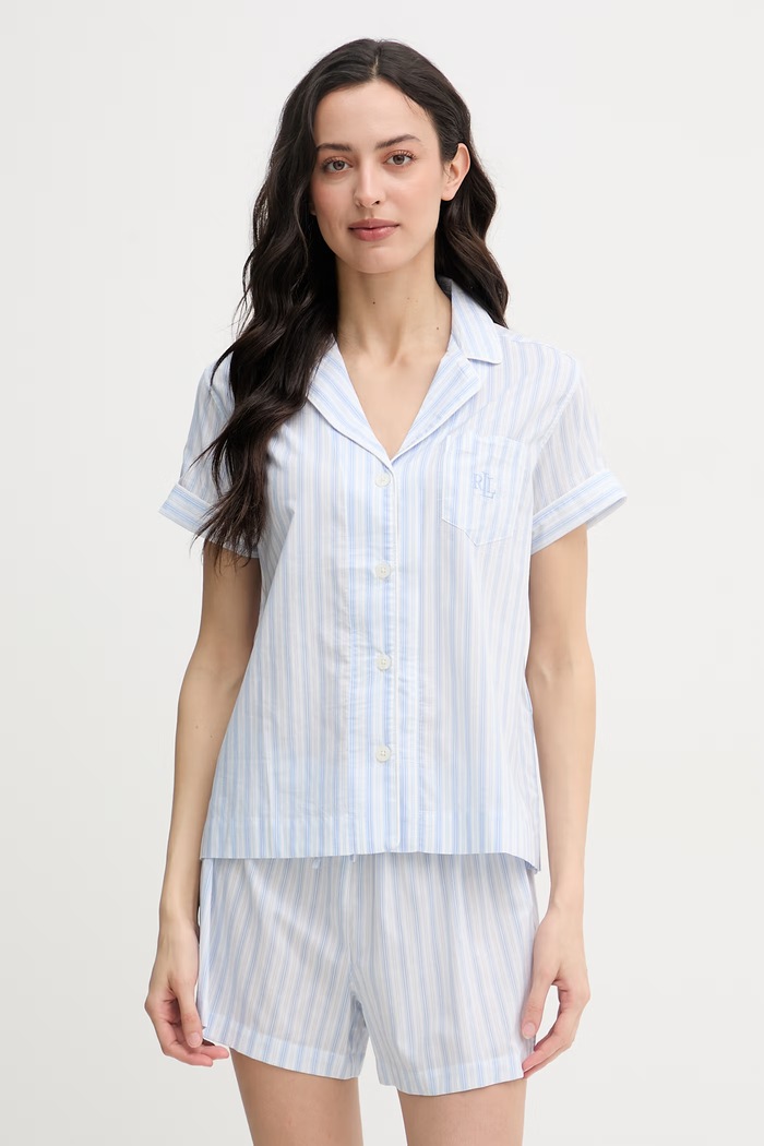 Lauren Ralph Lauren piżama dwuczęściowa damska z wiskozą niebieski ILN12512