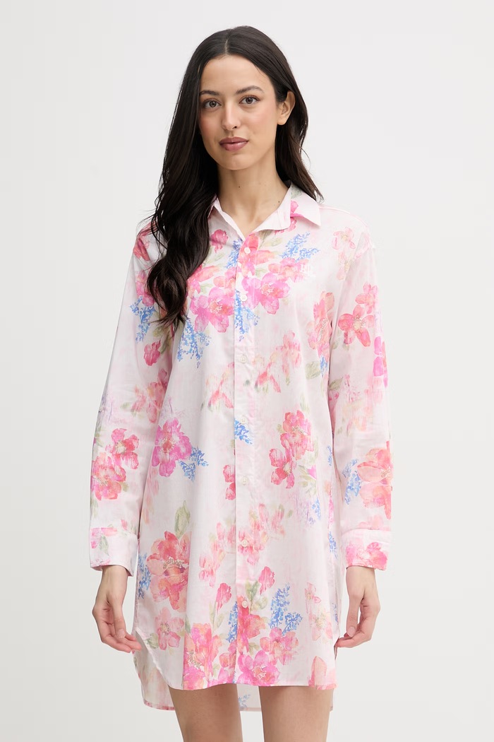 Lauren Ralph Lauren cămașă de noapte pentru femei, cu vâscoză roz ILN32506