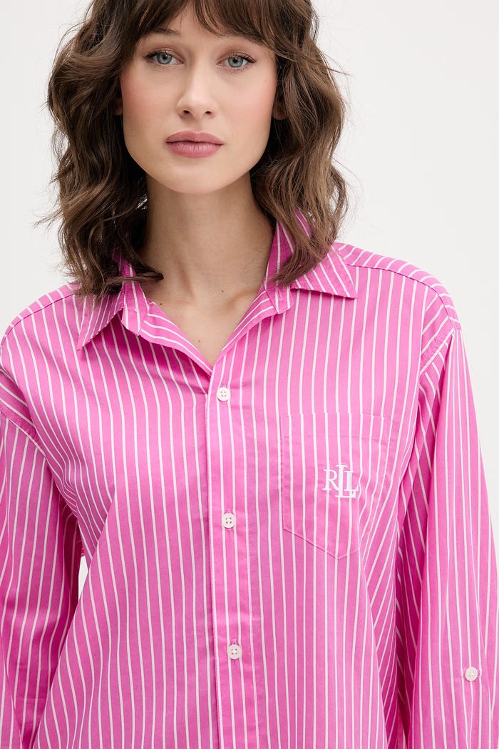 Lauren Ralph Lauren cămașă de noapte pentru femei, cu vâscoză roz ILN32506