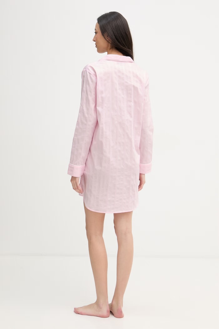 Lauren Ralph Lauren koszula nocna damska bawełniana ILN32507 różowy SS26