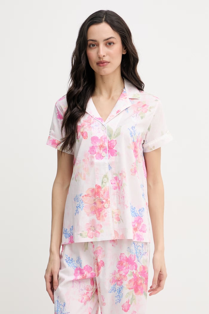 Odzież Lauren Ralph Lauren piżama dwuczęściowa damska z bawełną ILN72506 różowy