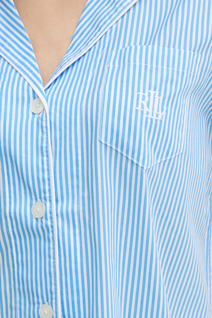 Lauren Ralph Lauren piżama dwuczęściowa damska z bawełną ILN72506 niebieski