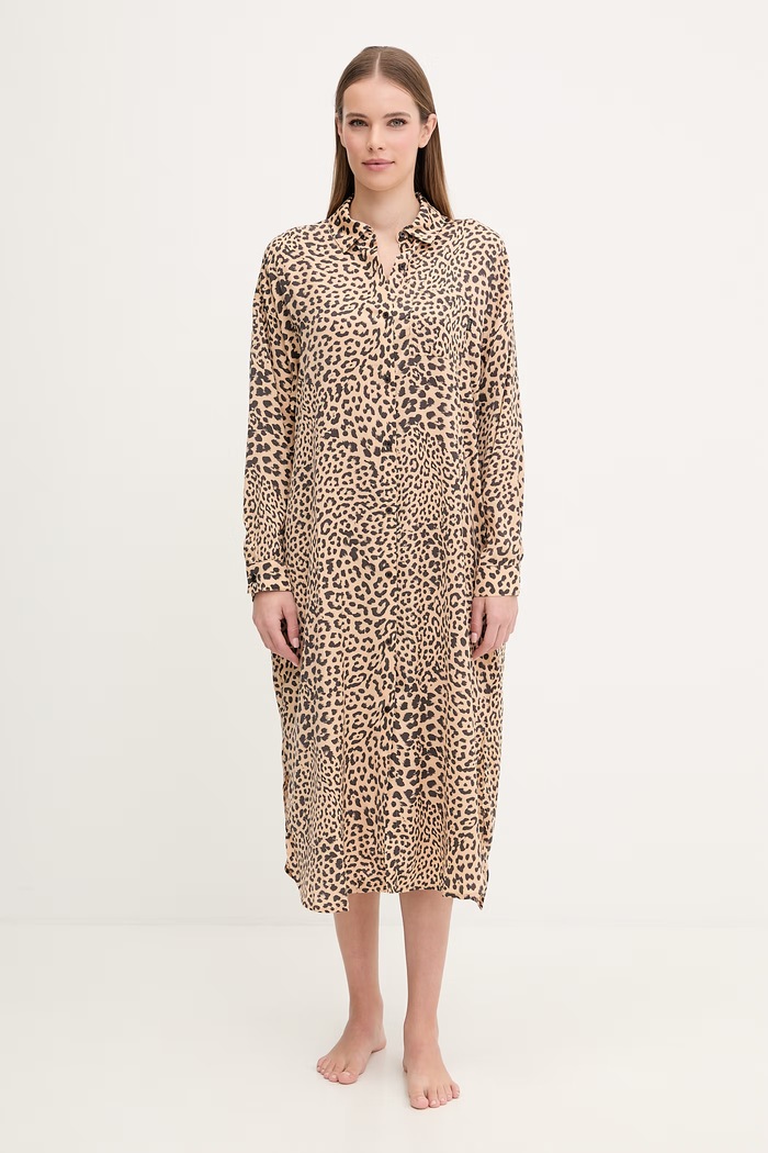 Nočná košeľa Dkny látka béžová YI00099