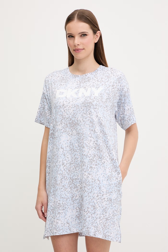 Nočná košeľa Dkny potlač modrá YI30093