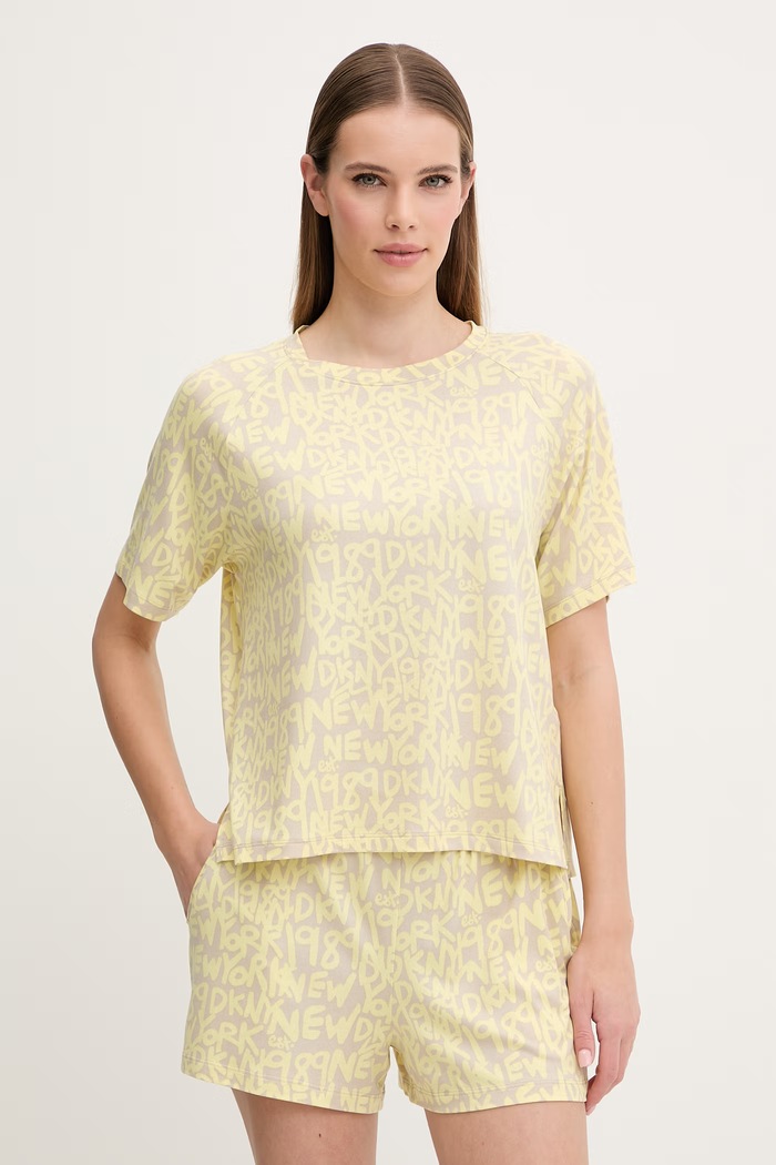 Pyžamo Dkny pletenina žltá YI50093