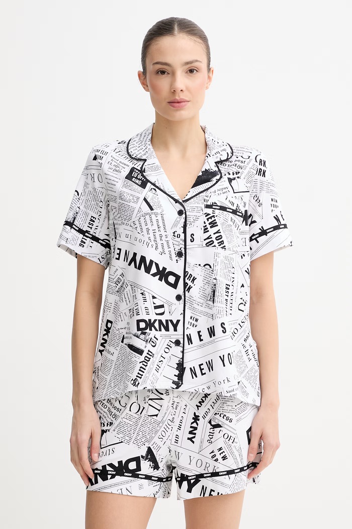 DKNY Дамска пижама от две части бял YI50095