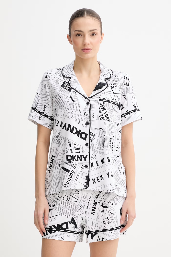DKNY Дамска пижама от две части бял YI50095