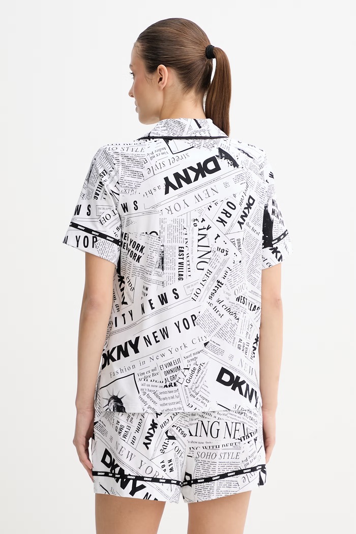DKNY Дамска пижама от две части YI50095 бял SS26
