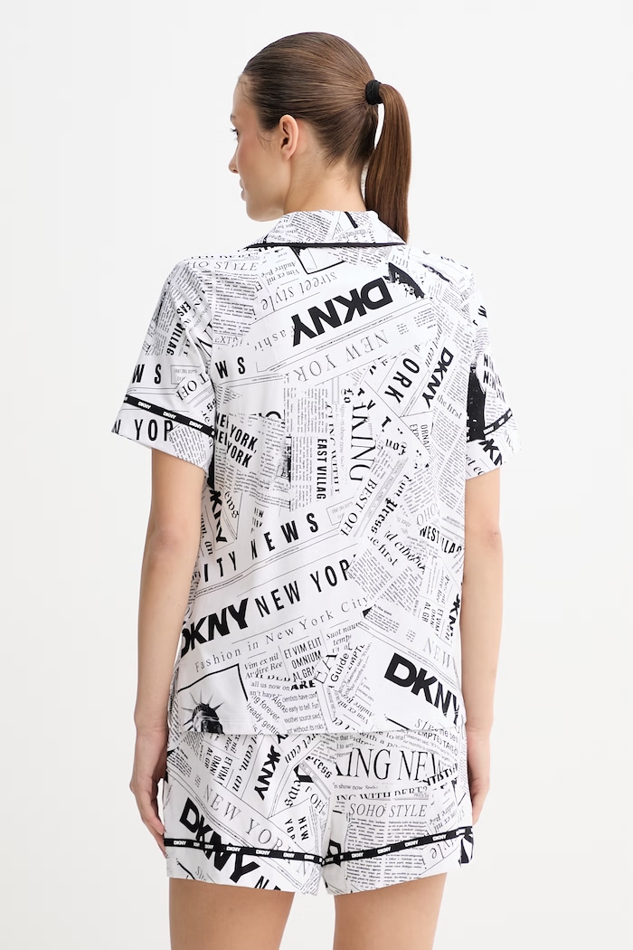DKNY Дамска пижама от две части YI50095 бял SS26