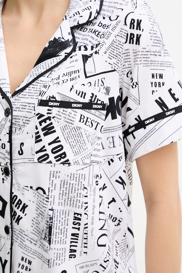 DKNY Дамска пижама от две части YI50095 бял