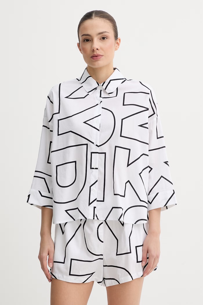 DKNY pyžamo dámské z viskózy bílá YI50100