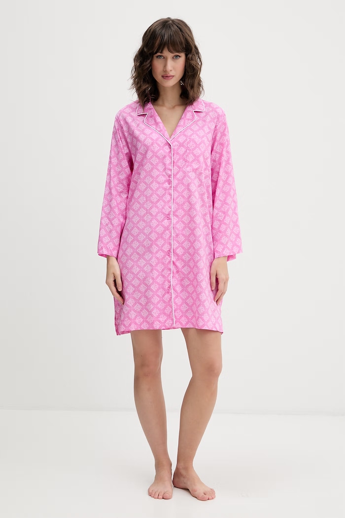 DKNY cămașă de noapte pentru femei, din vâscoză YI00108 roz SS26