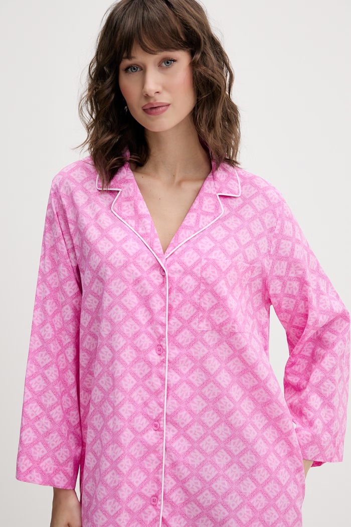 DKNY cămașă de noapte pentru femei, din vâscoză roz YI00108