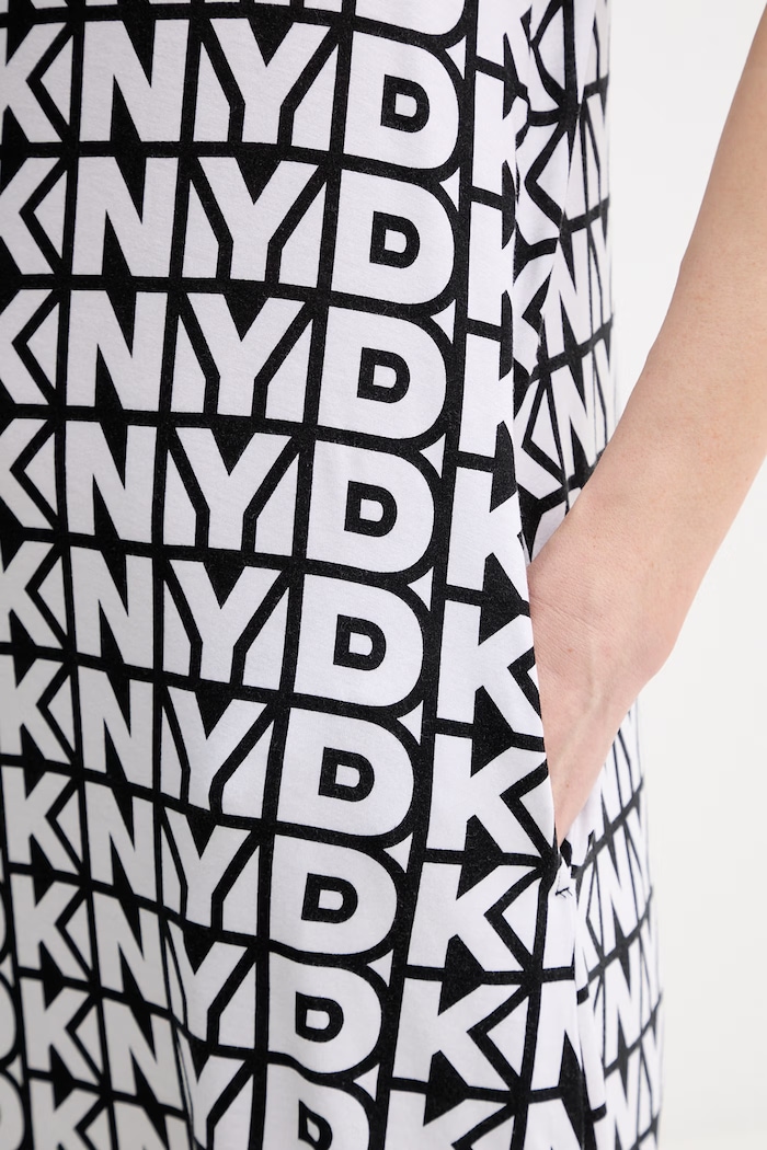 DKNY nočná košieľka dámska s viskózou čierna YI30107