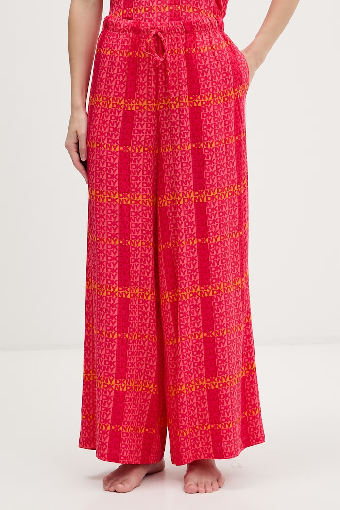 DKNY pijama din două piese pentru femei, din vâscoză rosu YI70113
