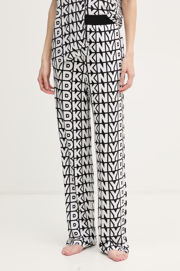 DKNY dvojdielne pyžamo dámske s viskózou biela YI80107