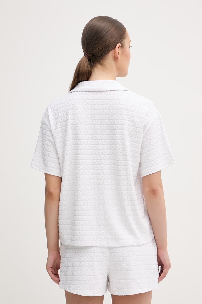 DKNY pijama din două piese pentru femei YI80117 alb SS26