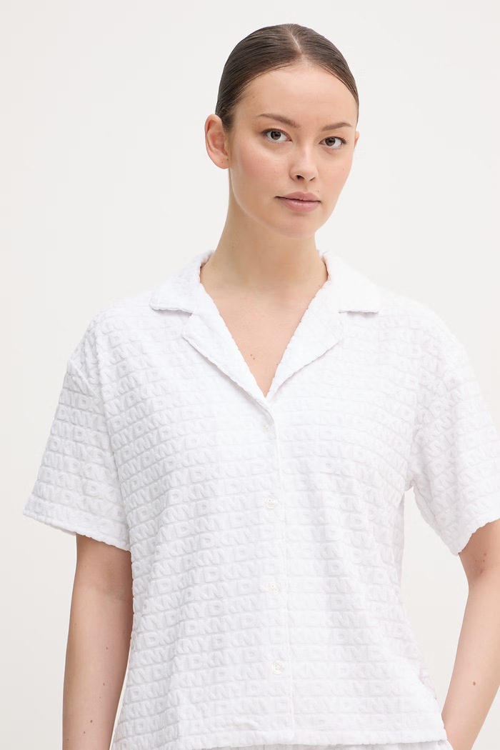 DKNY pijama din două piese pentru femei alb YI80117