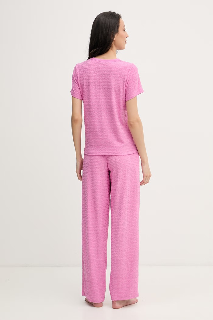 Îmbrăcăminte DKNY pijama din două piese pentru femei YI90117 roz