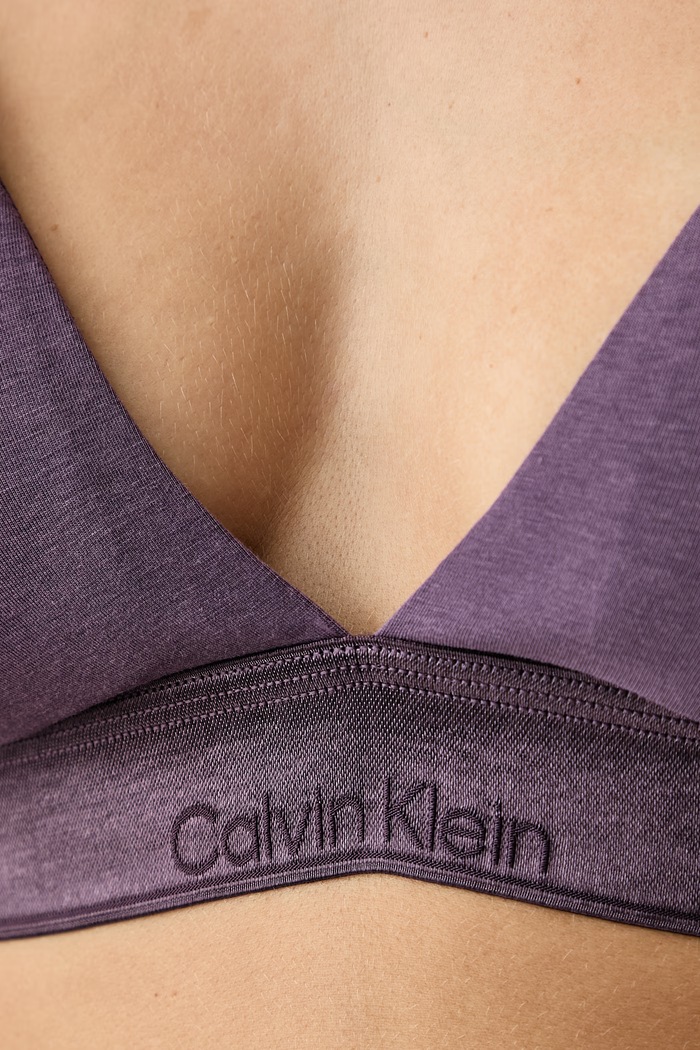 Trojuholníková podprsenka Calvin Klein Underwear LV00QF8825 fialová