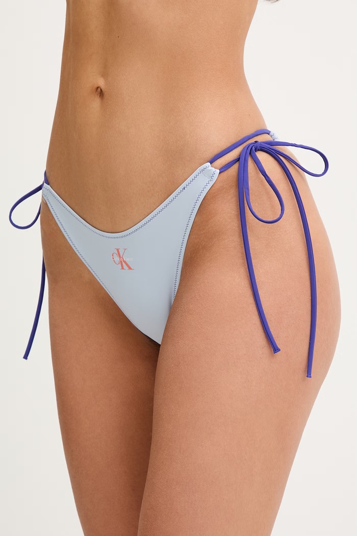Calvin Klein chiloți de baie pentru femei albastru LV00Q61215